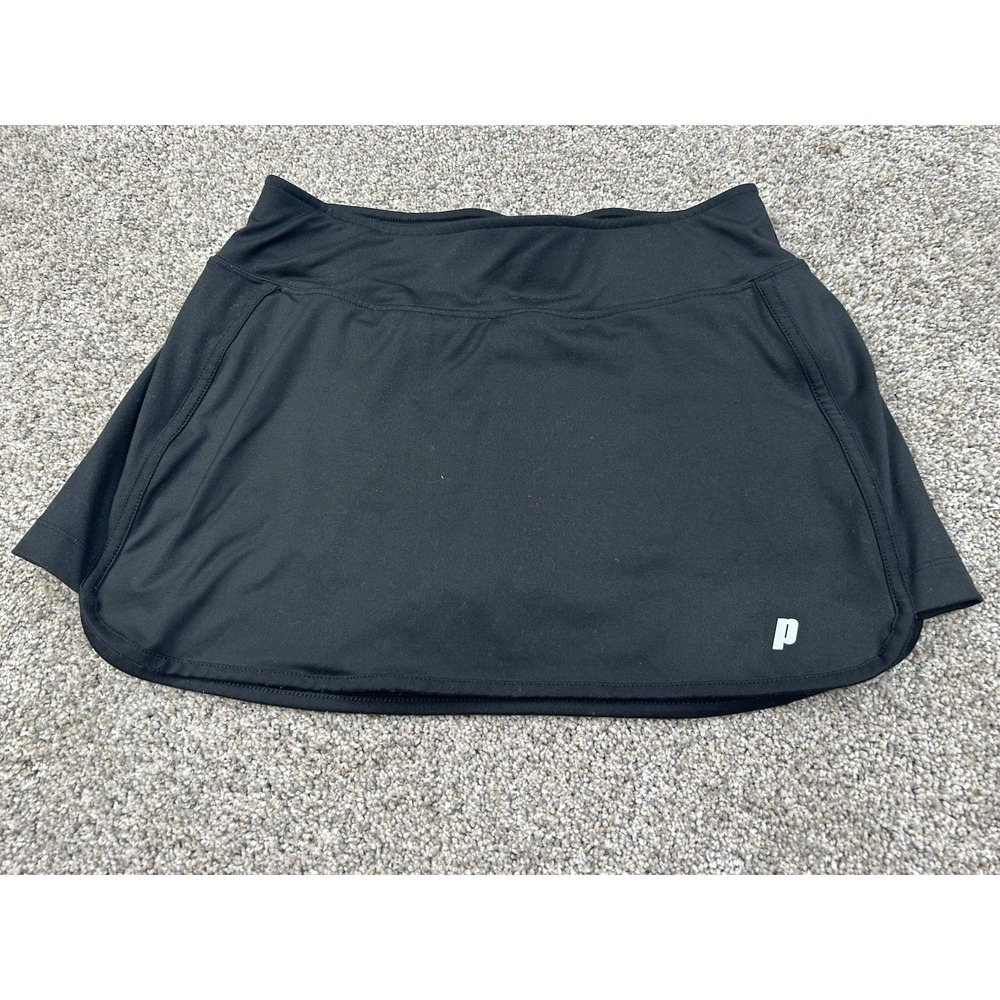 Prince Women's Size M Athletic Skort Black Tennis Running Skirt Built‑In Shorts